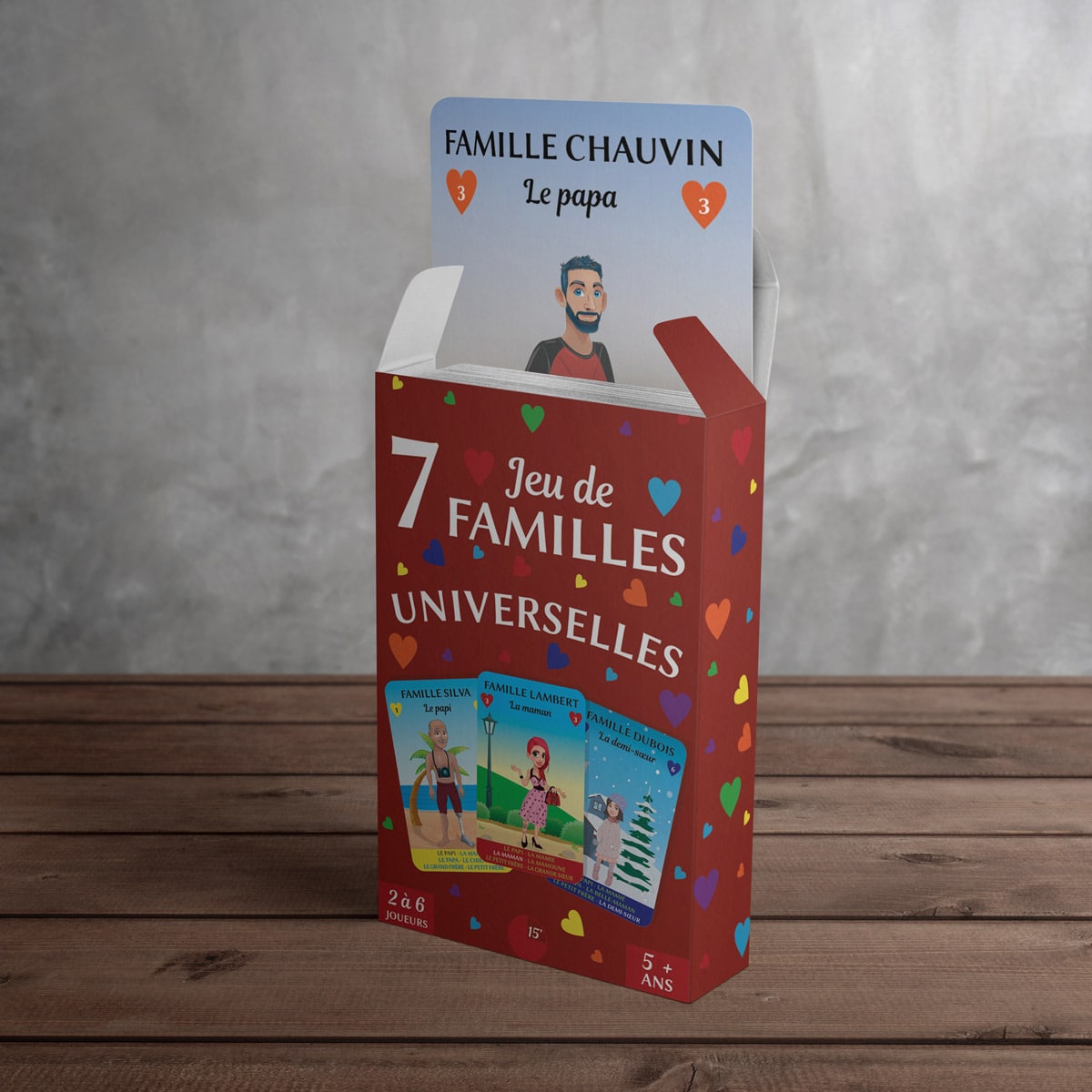 Packaging Jeu de 7 familles Universelles