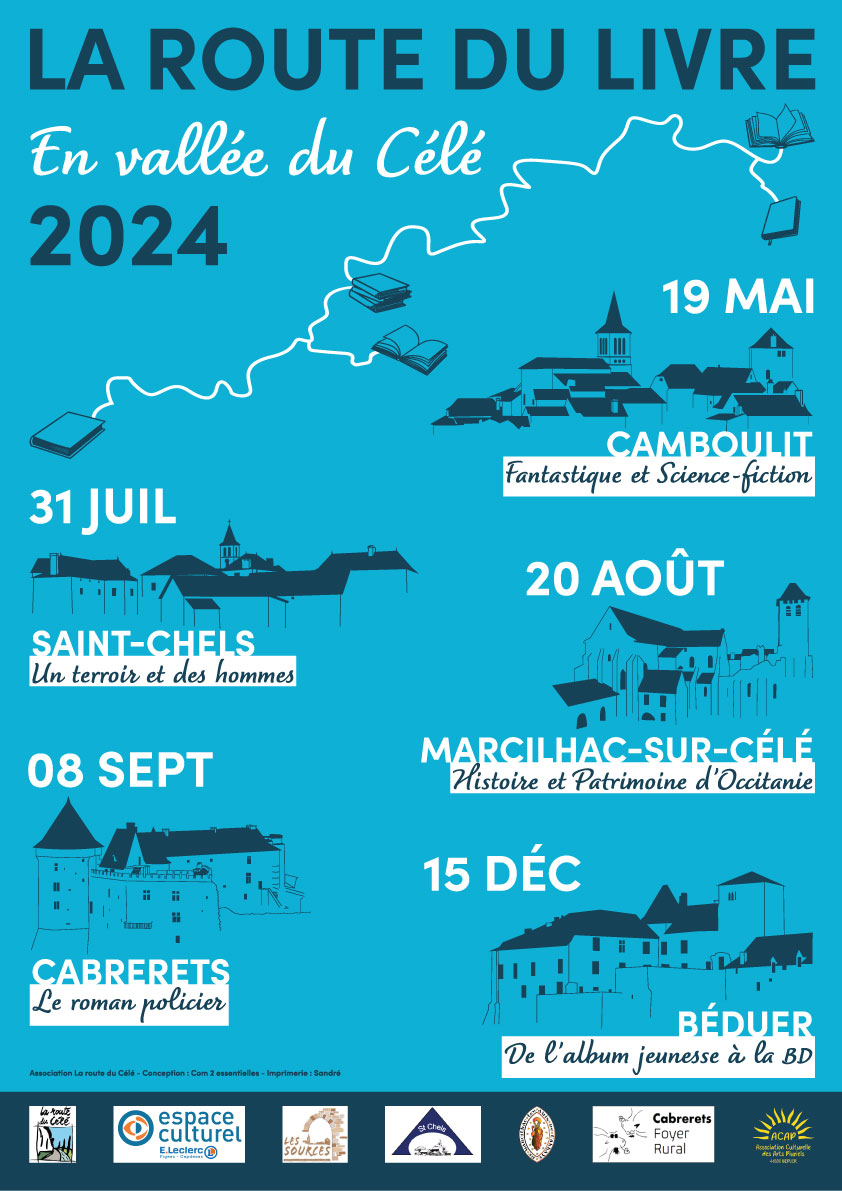 Affiche La route du Livre en Vallée du Célé 2024